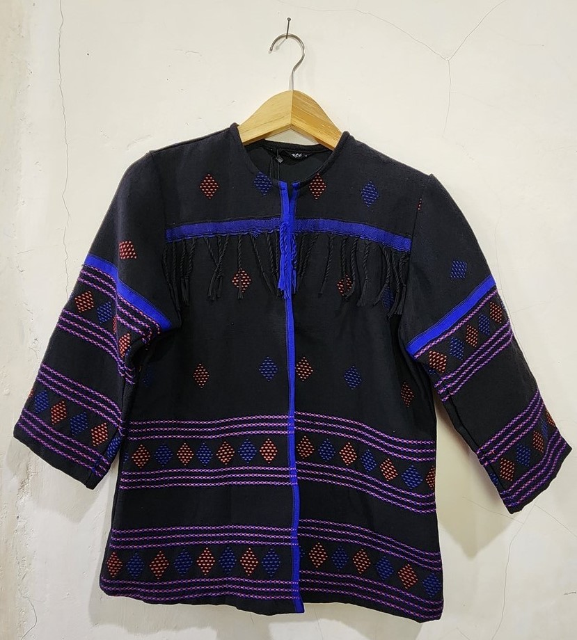 1 Women Woven Fabric Dark Blue (1)