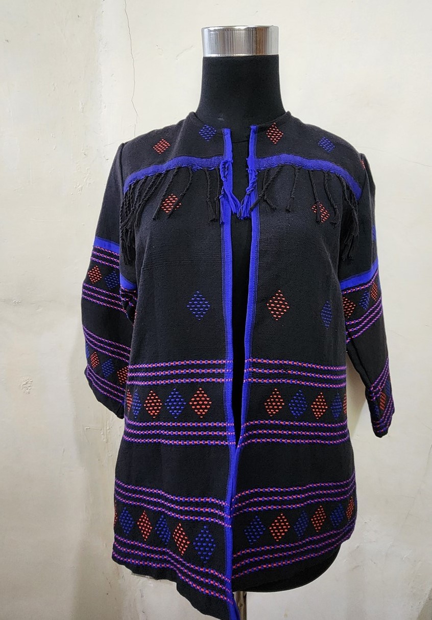 1 Women Woven Fabric Dark Blue (2)